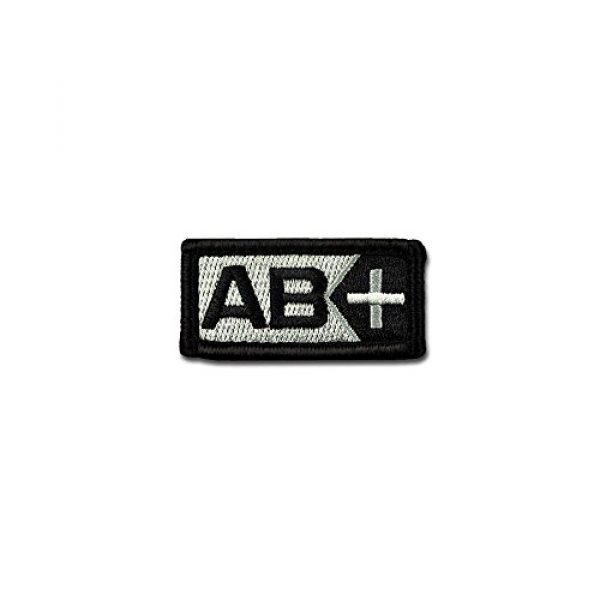 BASTION Airsoft Morale Patch 1 BASTION Morale Patches (Blood Type AB Pos, BNW) | 3D Embroidered Patches with Hook & Loop Fastener Backing | Well-Made Clean Stitching | Military Patches for Tactical Bag, Hats & Vest