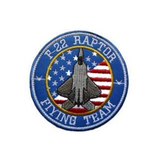Tactical Embroidery Patch Airsoft Morale Patch 1 USAF Air Force F-22 Raptor Flying Team Tactical Embroidery Patch Hook & Loop Morale Patch Military Patch for Clothing Accessory Backpack Armband