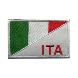 Tactical Embroidery Patch Airsoft Morale Patch 1 Italy Flag Embroidery Patch Military Tactical Morale Patch Badges Emblem Applique Hook Patches for Clothes Backpack Accessories
