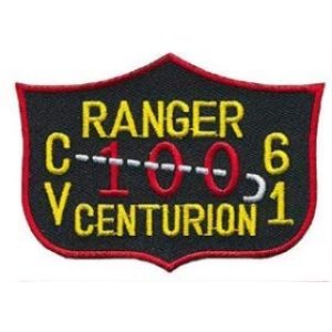 Tactical Embroidery Patch Airsoft Morale Patch 1 USS Ranger CV-61"100 Centurion" Tactical Embroidery Patch Hook & Loop Morale Patch Military Patch for Clothing Accessory Backpack Armband