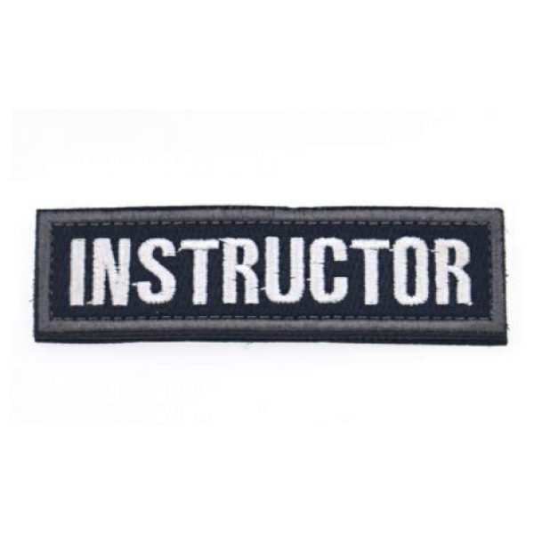 Tactical Embroidery Patch Airsoft Morale Patch 2 Instructor Tactical Embroidery Patch Hook & Loop Morale Patch Military Patch for Clothing Accessory Backpack Armband (2pcs)