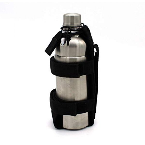 LUMINARY GLOBAL Tactical Pouch 4 Luminary MOLLE Bottle Holder with Dual Adjustable Webbing Strap, Versatile Hydration Carrier for Backpacking, Hunting, Camping, Hiking, and Tactical