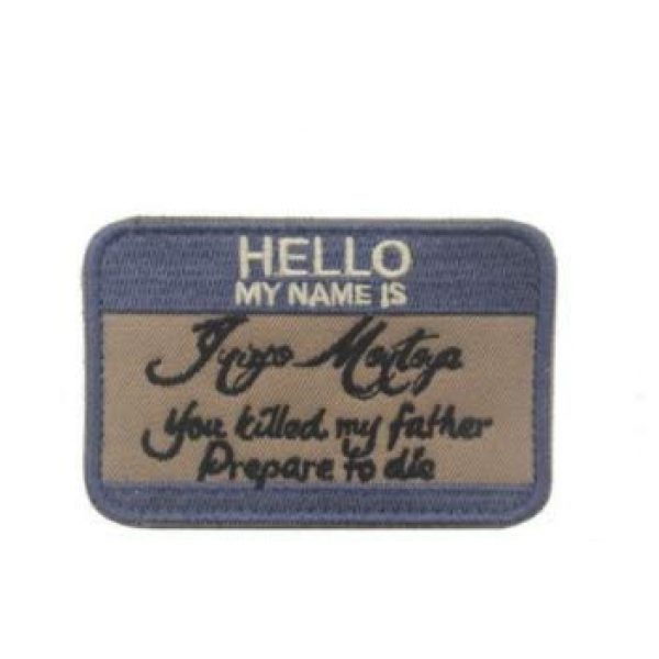 Embroidered Patch Airsoft Morale Patch 2 2pc Hello My Name is Inigo Montoya 3D Tactical Patch Military Embroidered Morale Tags Badge Embroidered Patch DIY Applique Shoulder Patch Embroidery Gift Patch