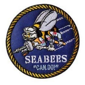 Tactical Embroidery Patch Airsoft Morale Patch 1 Sea Bees Tactical Embroidery Patch Hook & Loop Morale Patch Military Patch for Clothing Accessory Backpack Armband