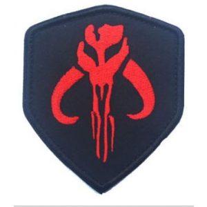 Embroidered Patch Airsoft Morale Patch 1 Star Wars Bounty Hunter Boba Fett Mandalorian Bantha Skull 3D Tactical Patch Military Embroidered Morale Tags Badge Embroidered Patch DIY Applique Shoulder Patch Embroidery Gift Patch