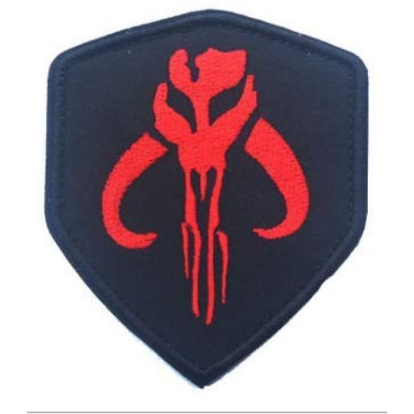 Embroidered Patch Airsoft Morale Patch 1 Star Wars Bounty Hunter Boba Fett Mandalorian Bantha Skull 3D Tactical Patch Military Embroidered Morale Tags Badge Embroidered Patch DIY Applique Shoulder Patch Embroidery Gift Patch