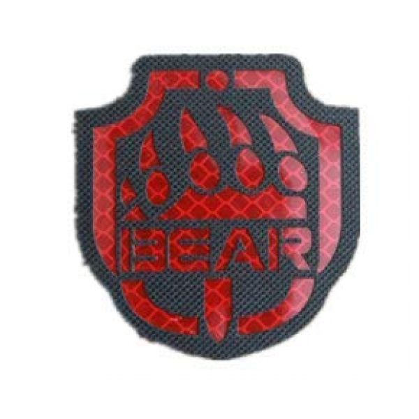 Tactical Embroidery Patch Airsoft Morale Patch 1 IR Bear Paw Claw Escape from Tarkov Infrared Reflective Tactical Embroidery Patch Hook & Loop Morale Patch Military Patch for Clothing Accessory Backpack Armband (color3)