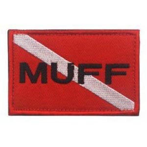 Tactical Embroidery Patch Airsoft Morale Patch 1 Muff Diver Diver Down Scuba Flag Tactical Embroidery Patch Hook & Loop Morale Patch Military Patch for Clothing Accessory Backpack Armband