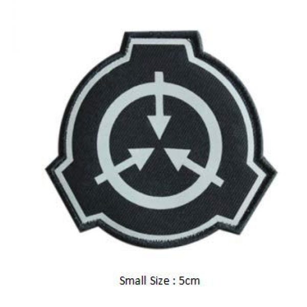 Tactical Embroidery Patch Airsoft Morale Patch 1 IR Special Containment Procedures Foundation SCP Infrared Reflective Tactical Embroidery Patch Hook & Loop Morale Patch Military Patch for Clothing Accessory Backpack Armband (Small)