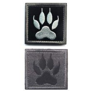 Tactical Embroidery Patch Airsoft Morale Patch 1 K-9 Paw Dog Claw Tracker Tactical Embroidery Patch Hook & Loop Morale Patch Military Patch for Clothing Accessory Backpack Armband (2pcs)