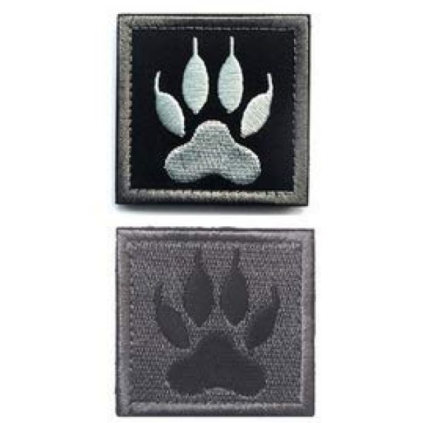 Tactical Embroidery Patch Airsoft Morale Patch 1 K-9 Paw Dog Claw Tracker Tactical Embroidery Patch Hook & Loop Morale Patch Military Patch for Clothing Accessory Backpack Armband (2pcs)