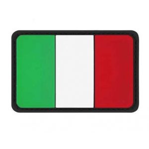 Tactical PVC Patch Airsoft Morale Patch 1 Italy Flag PVC Military Tactical Morale Patch Badges Emblem Applique Hook Patches for Clothes Backpack Accessories