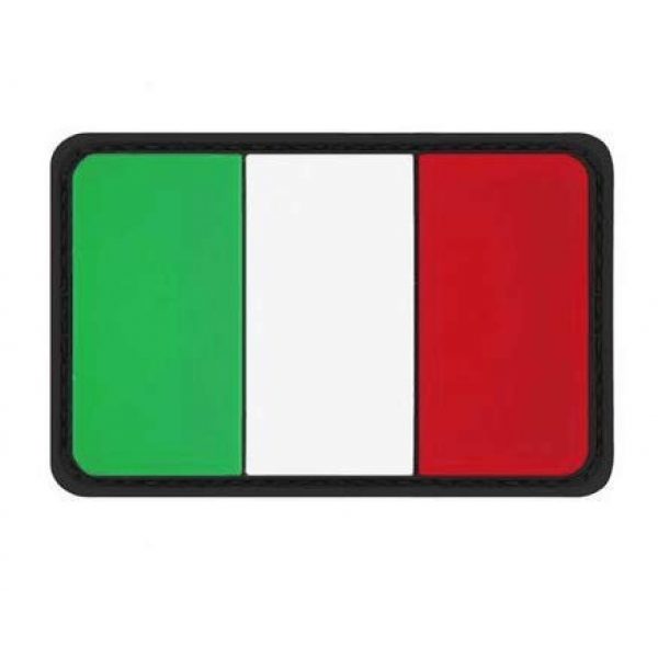 Tactical PVC Patch Airsoft Morale Patch 1 Italy Flag PVC Military Tactical Morale Patch Badges Emblem Applique Hook Patches for Clothes Backpack Accessories