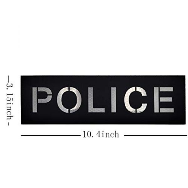 ODSP Airsoft Morale Patch 2 Ultra IR Reflective Police Patch, 10.4 x 3.15 inches Tactical Morale Fastener Hook and Loop Patches