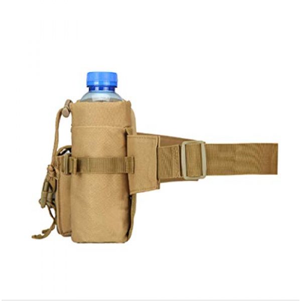 Jipemtra Tactical Pouch 3 Fanny Pack Tactical Water Bottle Waist Pack Military Fanny Packs MOLLE Army Waist Bag Utility Hip Belt EDC Pack Bag for Outdoors Traveling Camping Hunting Running Cycling Fishing Dog Walking