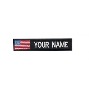 DREAM ARMY Airsoft Morale Patch 1 USA American Flag Color Custom Name Tape Embroidered Morale Patch Hook Backing (5x1inch)