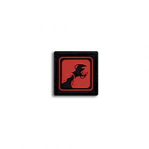 BASTION Airsoft Morale Patch 1 Bastion Tactical Combat Badge PVC Morale Patch Hook and Loop Patch - Aquarius Red