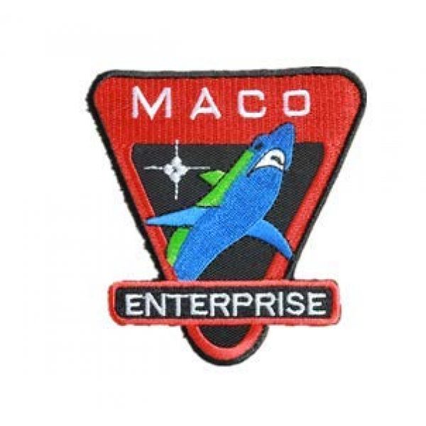 Tactical Embroidery Patch Airsoft Morale Patch 1 S-Tar T-rek Enterprise TV Series MACO Commandos Shark Logo Embroidery Patch Military Tactical Morale Patch Badges Emblem Applique Hook Patches for Clothes Backpack Accessories