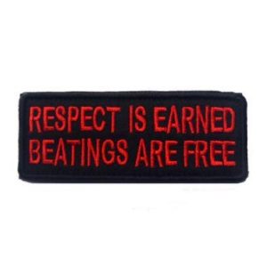 Tactical Embroidery Patch Airsoft Morale Patch 1 Respect is Earned Beatings AREFREE Tactical Embroidery Patch Hook & Loop Morale Patch Military Patch for Clothing Accessory Backpack Armband (color1)