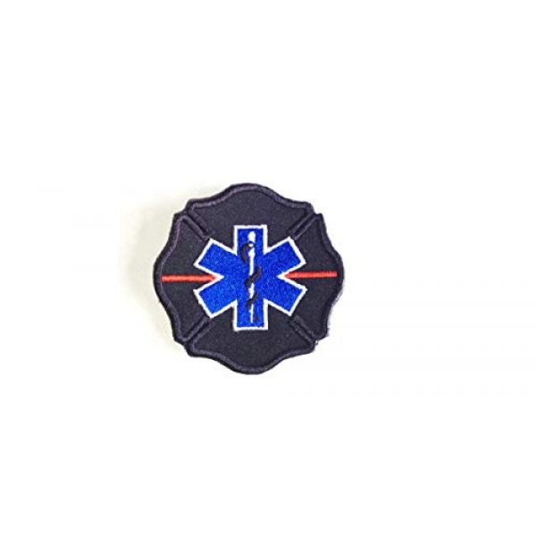 DREAM ARMY Airsoft Morale Patch 1 FIREFIGTER Thin RED LINE Rescue Diver Flag Patch Scuba Star of Life EMT Paramedic Morale Patch Hook Backing