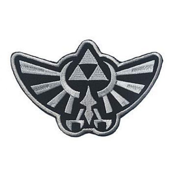 Embroidery Patch Airsoft Morale Patch 1 Zelda Hyrule Crest Wing Triforce Military Hook Loop Tactics Morale Embroidered Patch (color1)