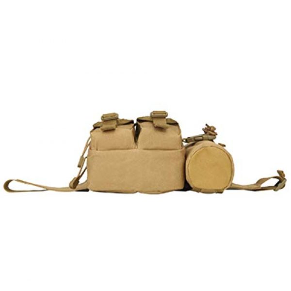 Jipemtra Tactical Pouch 5 Fanny Pack Tactical Water Bottle Waist Pack Military Fanny Packs MOLLE Army Waist Bag Utility Hip Belt EDC Pack Bag for Outdoors Traveling Camping Hunting Running Cycling Fishing Dog Walking