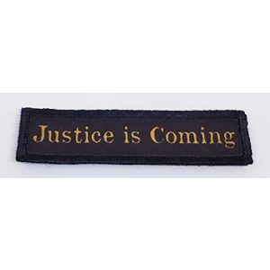 RedheadedTshirts Airsoft Morale Patch 1 1x4 Tombstone Justice is Coming Morale Patch. Perfect for Your Tactical Military Army Gear, Backpack, Operator Baseball Cap, Plate Carrier or Vest. 2x3" Hook Patch. Made in The USA