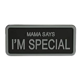Tactical PVC Patch Airsoft Morale Patch 1 Mama Says I'm Special PVC Military Tactical Morale Patch Badges Emblem Applique Hook Patches for Clothes Backpack Accessories