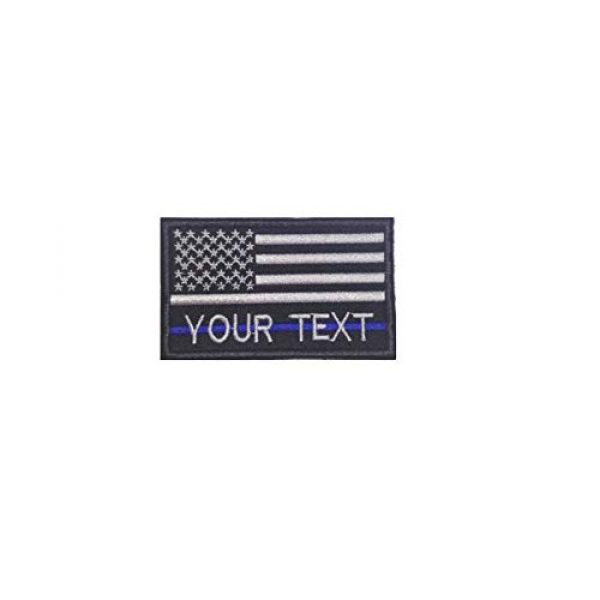 New Brand Airsoft Morale Patch 1 USA Flag Custom Name Text Thin Blue LINE Embroidered Morale Patch Hook Backing