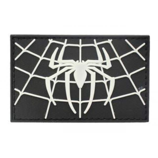 Tactical PVC Patch Airsoft Morale Patch 2 Spiderman Superhero PVC Military Tactical Morale Patch Badges Emblem Applique Hook Patches for Clothes Backpack Accessories