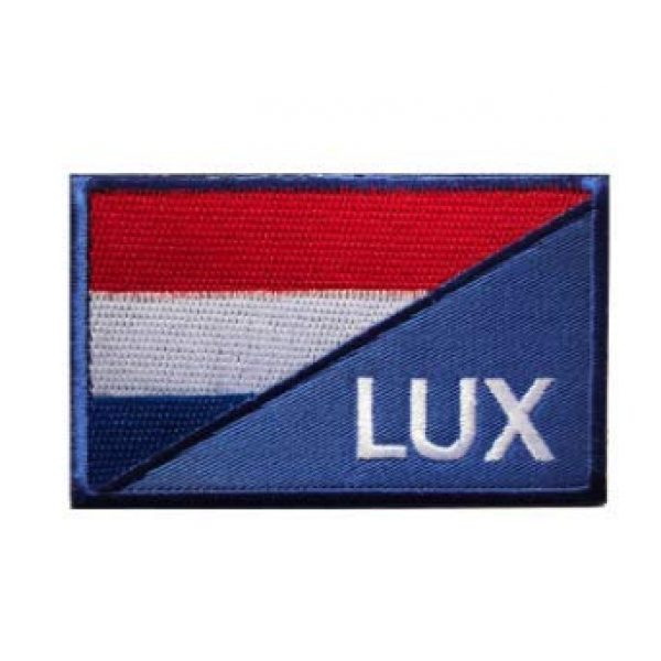 Tactical Embroidery Patch Airsoft Morale Patch 1 Luxembourg Flag Embroidery Patch Military Tactical Morale Patch Badges Emblem Applique Hook Patches for Clothes Backpack Accessories