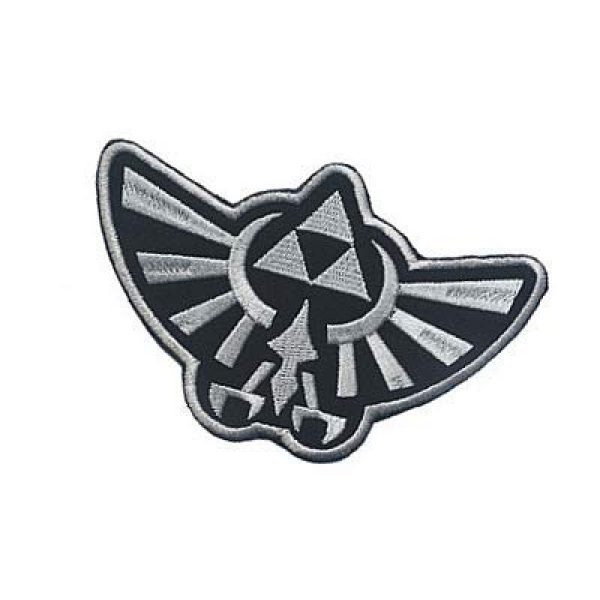 Embroidery Patch Airsoft Morale Patch 3 Zelda Hyrule Crest Wing Triforce Military Hook Loop Tactics Morale Embroidered Patch (color1)