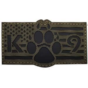 Tactical Embroidery Patch Airsoft Morale Patch 1 IR K-9 Paw Dog Claw Tracker Infrared Reflective Tactical Embroidery Patch Hook & Loop Morale Patch Military Patch for Clothing Accessory Backpack Armband (color6)