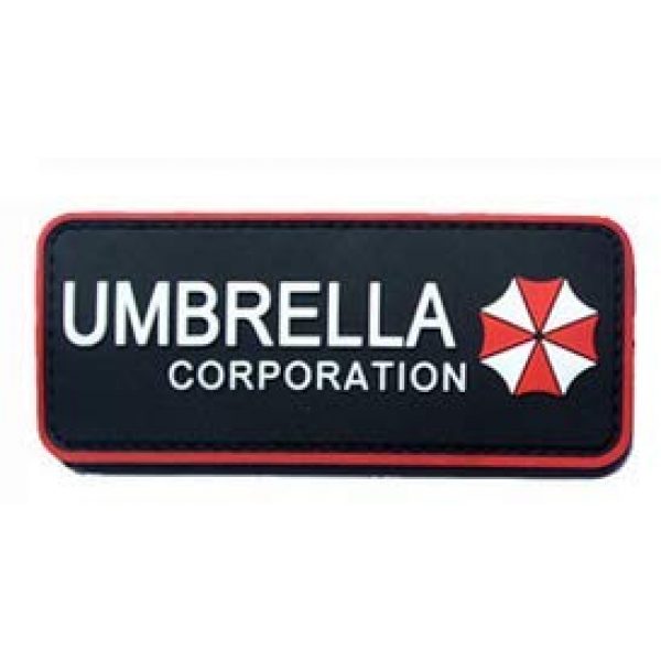 Tactical PVC Patch Airsoft Morale Patch 1 Resident Evil Umbrella Morale Military Patch 3D PVC Rubber Tactical Rubber Hook Patch