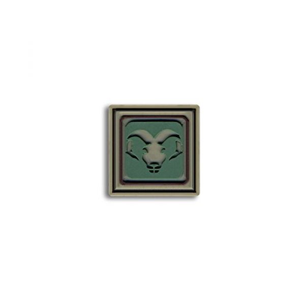 BASTION Airsoft Morale Patch 1 Bastion Tactical Combat Badge PVC Morale Patch Hook and Loop Patch - Aries Lite Grn
