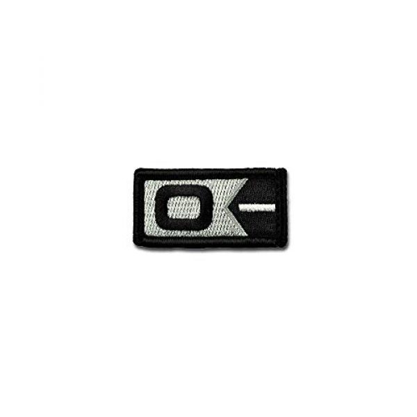 SFI Airsoft Morale Patch 1 Tactical Combat Morale Patch EMB Hook and Loop by Bastion - Blood Type O Neg BLK