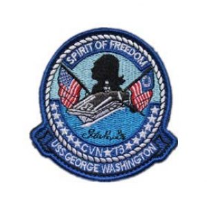 Tactical Embroidery Patch Airsoft Morale Patch 1 USS George Washington CVN 73 U.S. Navy Aircraftcarrier Sailor Tactical Embroidery Patch Hook & Loop Morale Patch Military Patch for Clothing Accessory Backpack Armband