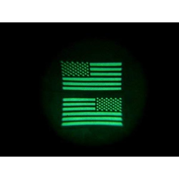 Empire Tactical USA Airsoft Morale Patch 2 Forward OD Green Us IR Infrared Reflective USA Flag Military Morale Uniform (Hook/Loop) Patch