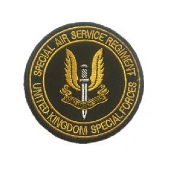 Tactical Embroidery Patch Airsoft Morale Patch 1 British Special Air Service Exquisite Regiment Special Forces SAS Embroidery Patch Military Tactical Morale Patch Badges Emblem Applique Hook Patches for Clothes Backpack Accessories