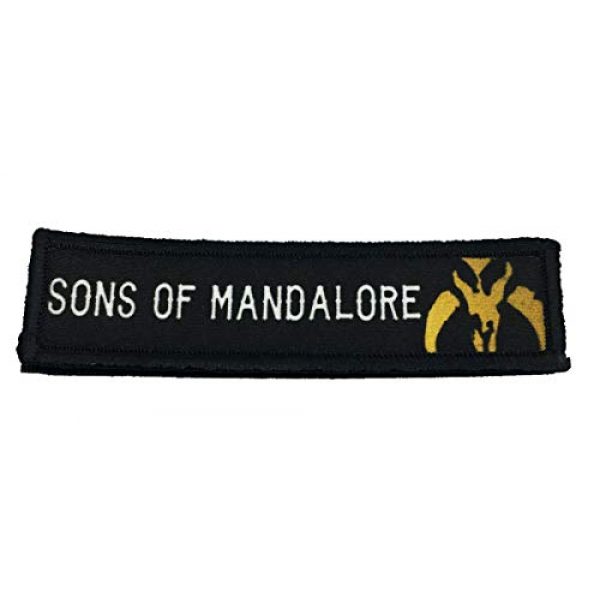 RedheadedTshirts Airsoft Morale Patch 1 1x4 Sons of Mandalore Mandalorian Morale Tactical Military Hook and Loop Patch Made in The USA
