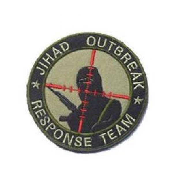 Tactical Embroidery Patch Airsoft Morale Patch 7 Jihad Outbreak Response Team Tactical Embroidery Patch Hook & Loop Morale Patch Military Patch for Clothing Accessory Backpack Armband (6pcs)