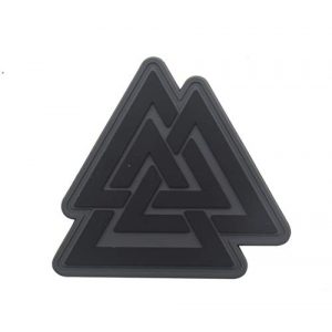 Zhikang68 Airsoft Morale Patch 1 Valknut Triangle Symbol Viking Norse Rune Morale Tactical Military Army Embroidered Sew on Tags Operator Patches with Hook and Loop Fasteners Backing (PVC)