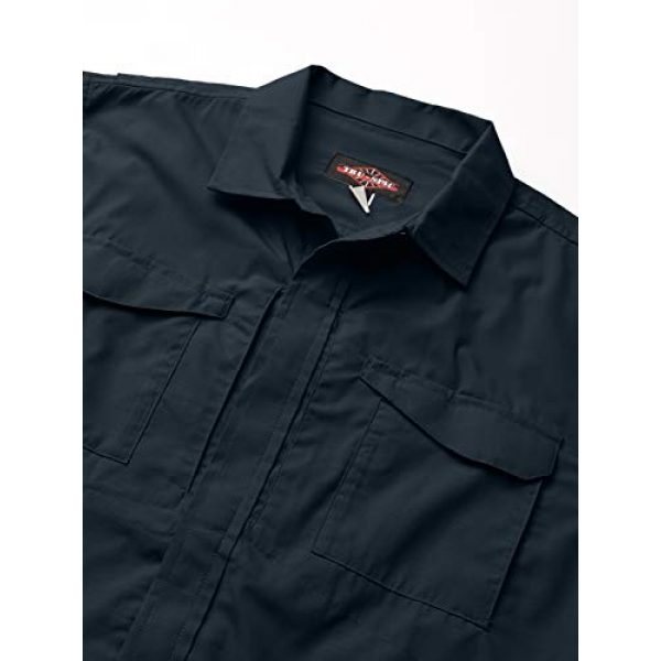 Tru-Spec Tactical Shirt 6 Tru-Spec 24-7 1051002 Men's Ultralight Long Sleeve Uniform Shirt, Polyester Cotton Rip-Stop, X-Small Regular, Black