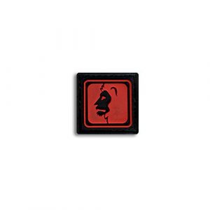 BASTION Airsoft Morale Patch 1 Bastion Tactical Combat Badge PVC Morale Patch Hook and Loop Patch - Leo Red
