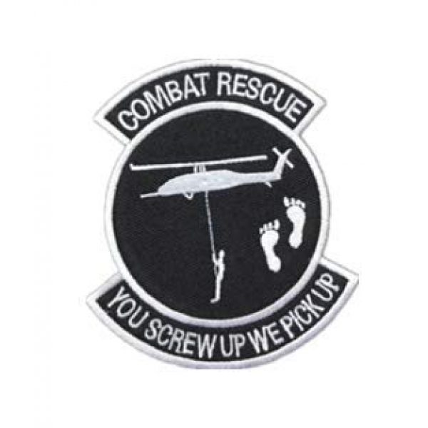Tactical Embroidery Patch Airsoft Morale Patch 1 Combat Rescue You Screw Up We Pick Up Embroidery Patch Military Tactical Morale Patch Badges Emblem Applique Hook Patches for Clothes Backpack Accessories