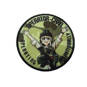 Tactical Embroidery Patch Airsoft Morale Patch 1 Operator-Chan Tactical Embroidery Patch Hook & Loop Morale Patch Military Patch for Clothing Accessory Backpack Armband