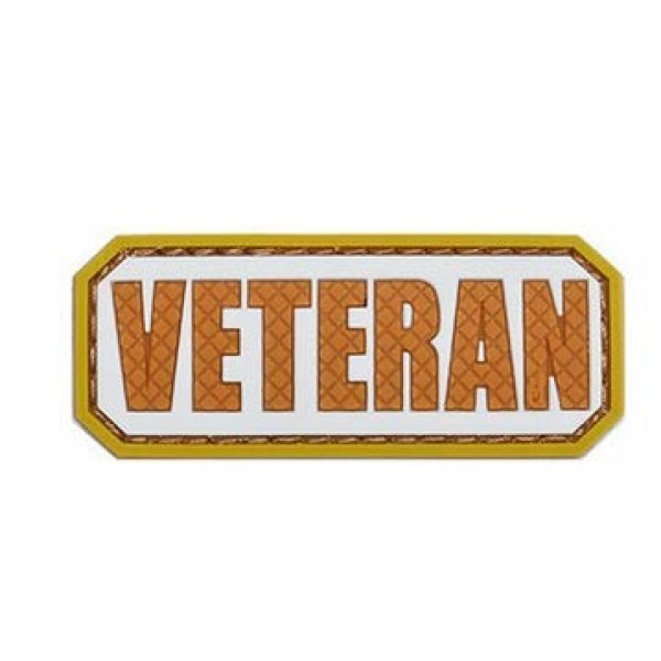 Tactical PVC Patch Airsoft Morale Patch 3 Veteran Morale Military Patch 3D PVC Rubber Tactical Rubber Hook Patch (4pcs)