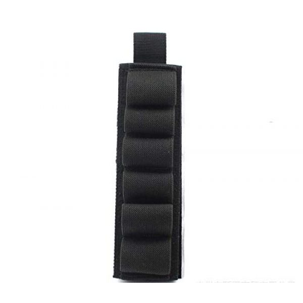 No/branded Tactical Pouch 4 Molle Tactical 6 Round Shotgun Shell Holder Nylon Shotgun Ammo Carrier Ammunition Pistol Bullet Reload Holder with Adhesive Backing Sticker