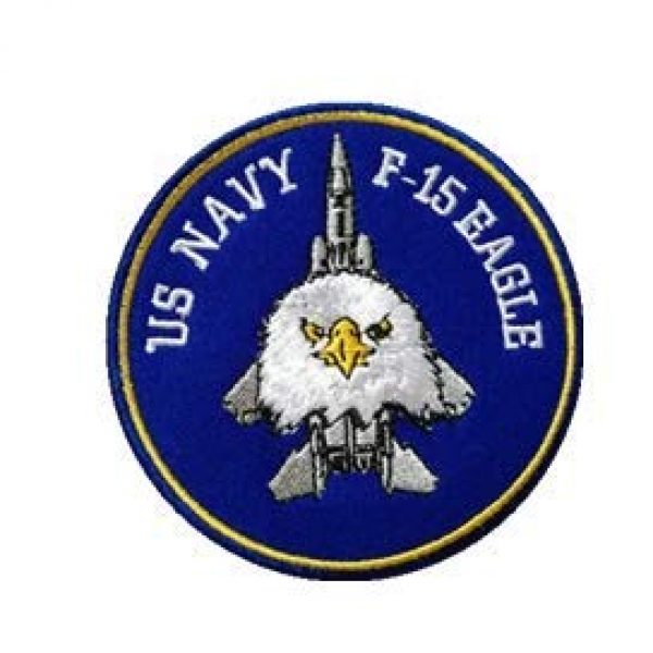 Tactical Embroidery Patch Airsoft Morale Patch 1 AIR Force F-15 Eagle Embroidery Patch Military Tactical Morale Patch Badges Emblem Applique Hook Patches for Clothes Backpack Accessories