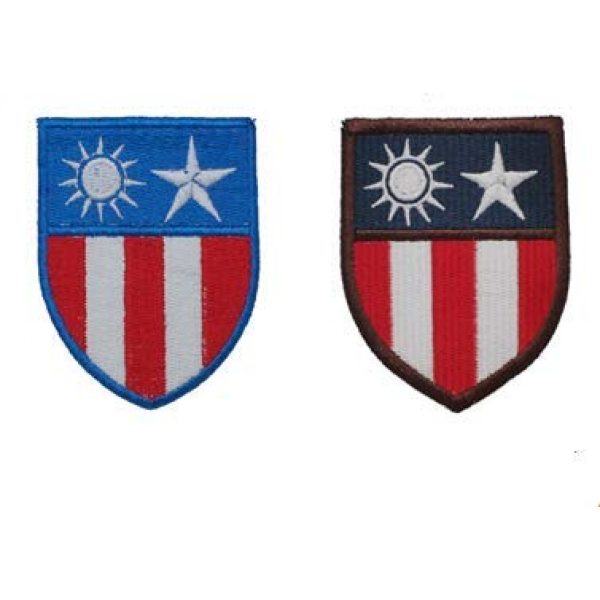 Tactical Embroidery Patch Airsoft Morale Patch 1 WWII 14th USAF Flying Tigers CBI China-Burma-India Theater Embroidery Patch Military Tactical Morale Patch Badges Emblem Applique Hook Patches for Clothes Backpack Accessories